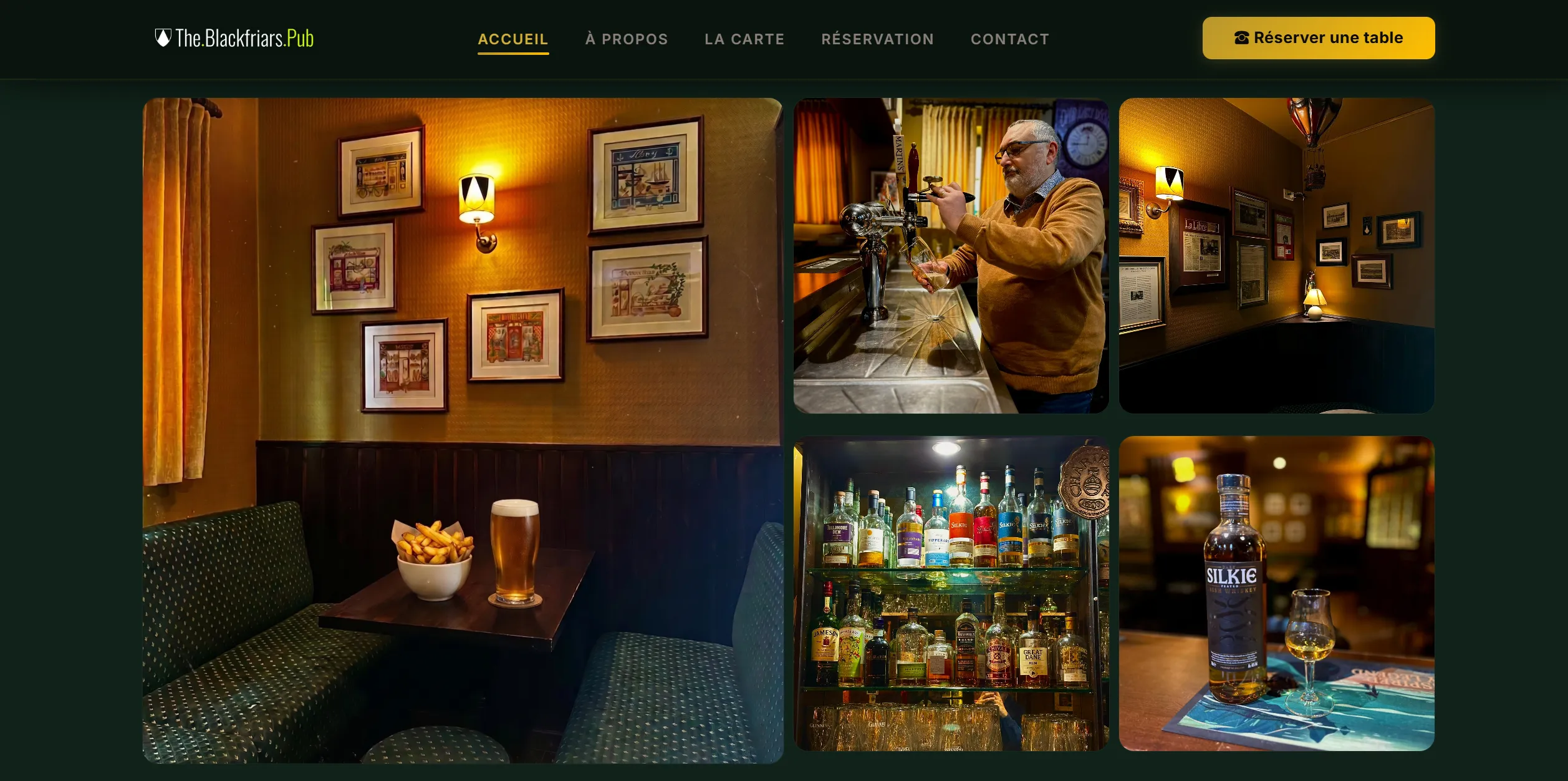 The Blackfriars Pub - Carte